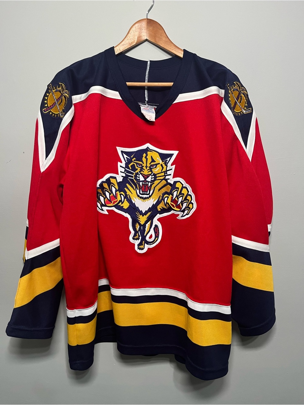 90s CCM Florida Panthers NHL hockey jersey men’s large Maska Canada